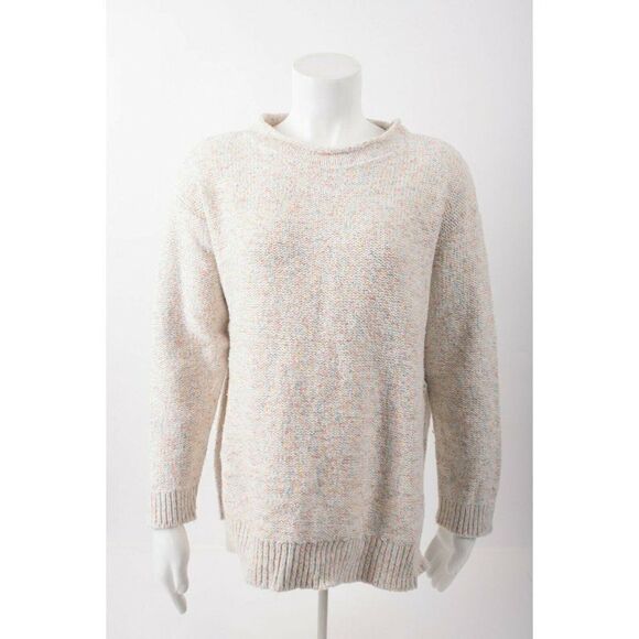 Lou & Grey Womans Sweater Size M Multicolor Pullover Rolled Neck Rainbow - Picture 1 of 6